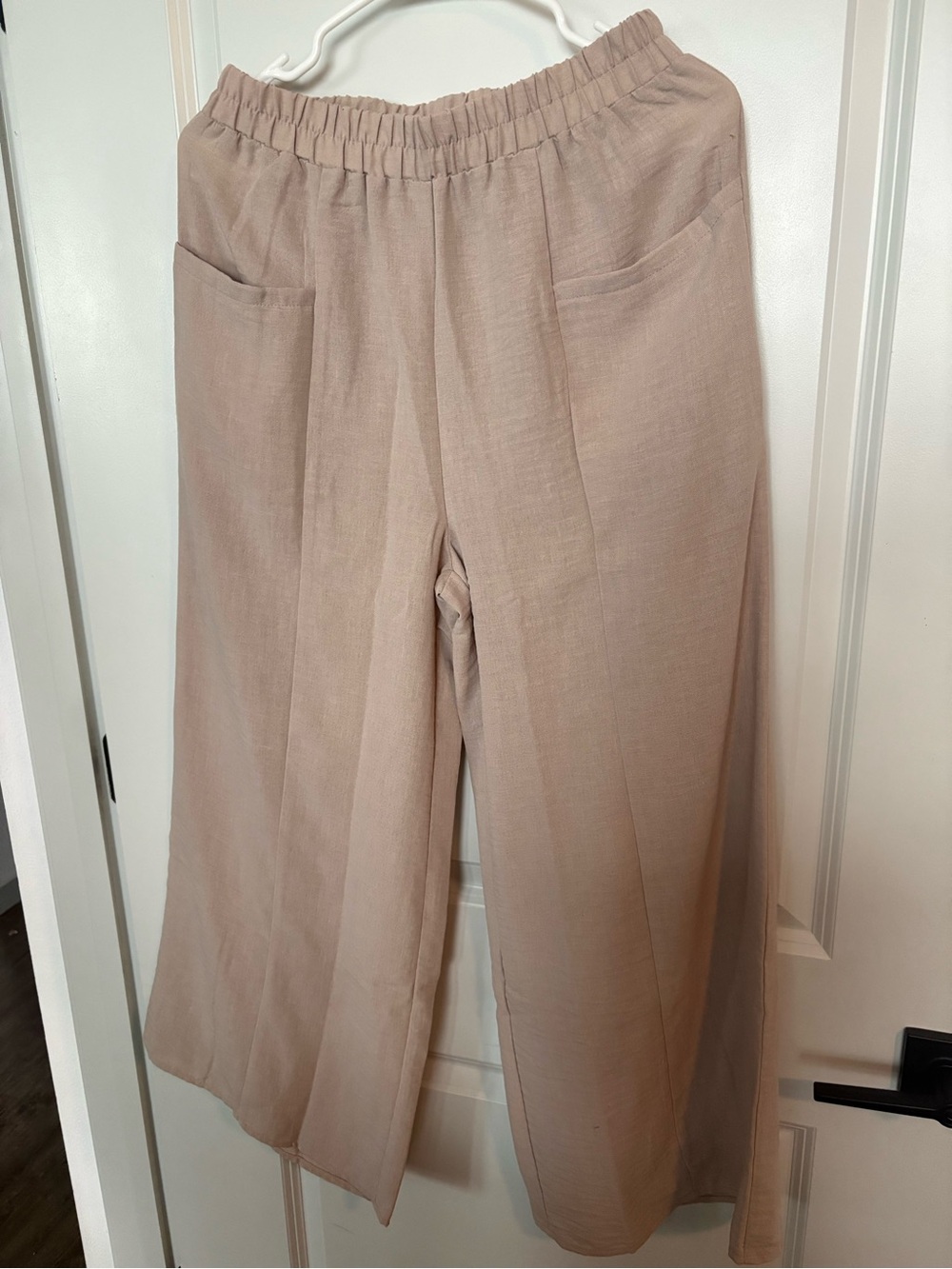 Zenana Outfitters Taupe Wide-Leg Elastic Waist Pants